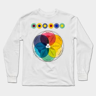 Color Wheel Vintage Retro Long Sleeve T-Shirt